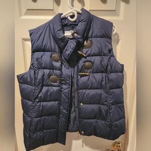 Womens Charter Club Winter Vest XL Navy Blue